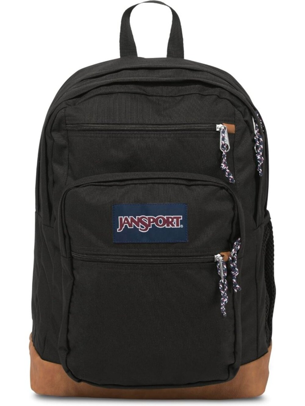 Stylish Large Black Backpack with 15" Laptop Sleeve, Ergonomic Straps & 2